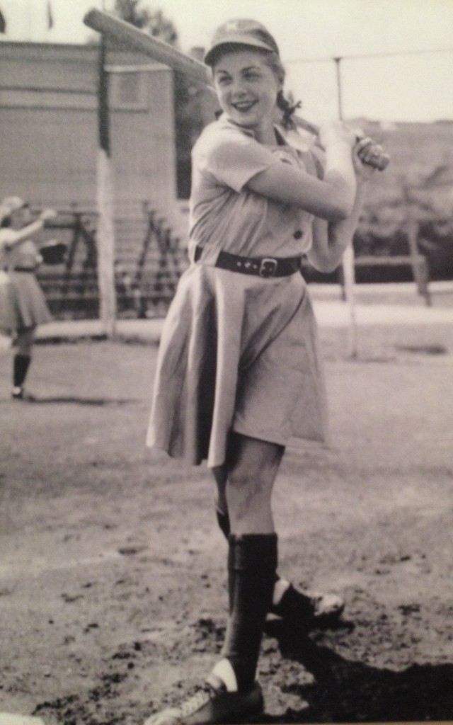 The youngest player in AAGPBL history, Dorothy “Dottie” Schroeder was 15 years old when she started her professional baseball career with the South Bend Blue Sox. She holds the record for most games played (1,249) and was the only to play in all 12 seasons of the AAGPBL. She racked up the most career RBIs in the league with 431, and was also a stellar shortstop described as a “vacuum.” (Photo by Zim via the Louisville Slugger Museum)