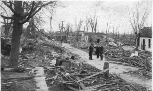 Residence district of Murphysboro where 154 city blocks were destroyed in the Tri-State Tornado of March 18, 1925. Photo Credit: Jackson County Historical Society/NOAA