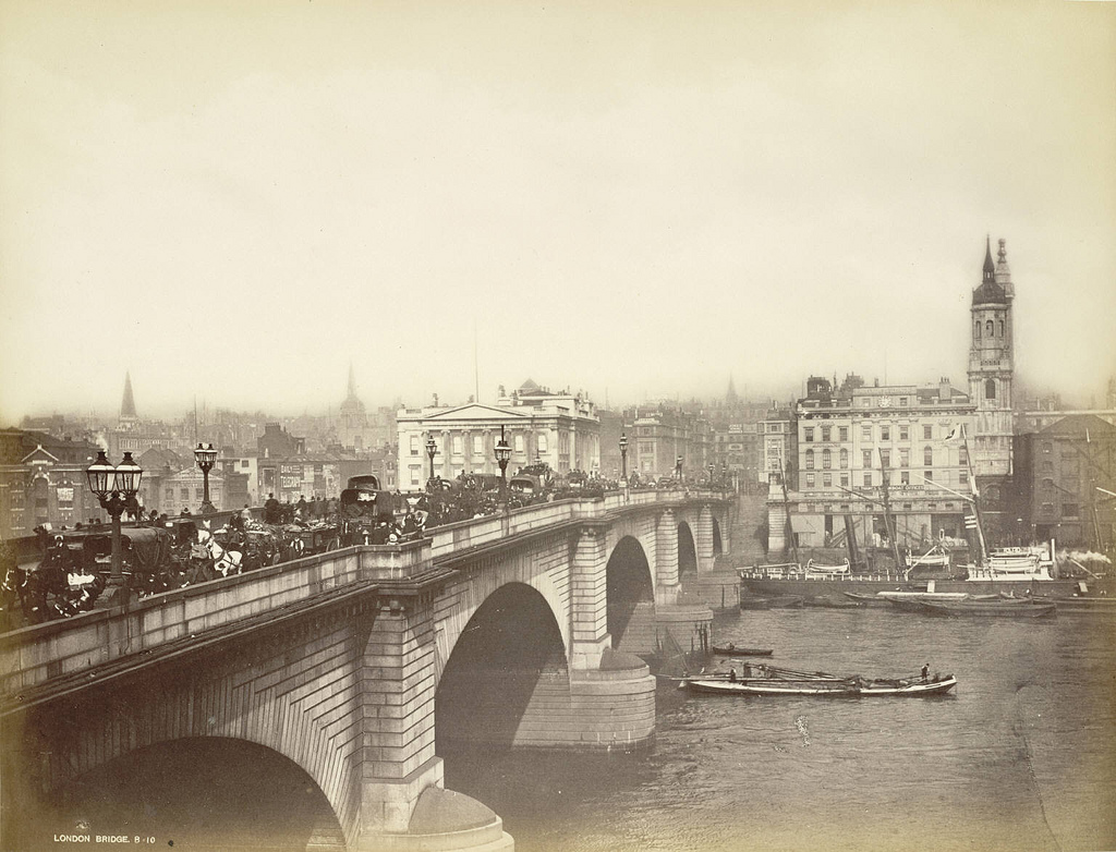 London Bridge spanning the River Thames, 1831. Photo Credit: Cornell University Library