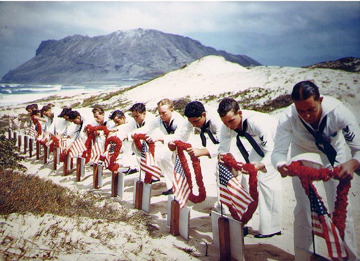 Memorial service for men killed during the Japanese attack on NAS Kaneohe