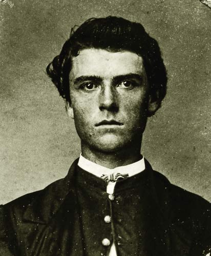 Buffalo Bill Cody at the age of 19 - around the time he served in the Civil War.
