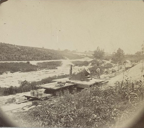 The "Dictator" at Petersburg shown on its rolling platform. Photo Credit: Library of Congress